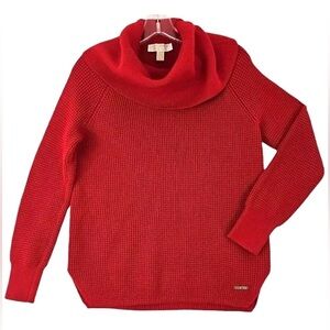Michael Kors cowl neck waffle knit sweater